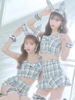 画像10: 【即日発送】【ハロウィン】ツイードバニーセットアップ（パンツ&スカートタイプ）【コスプレ6点セット】 【XS-Mサイズ/2カラー】[YMT] (10)