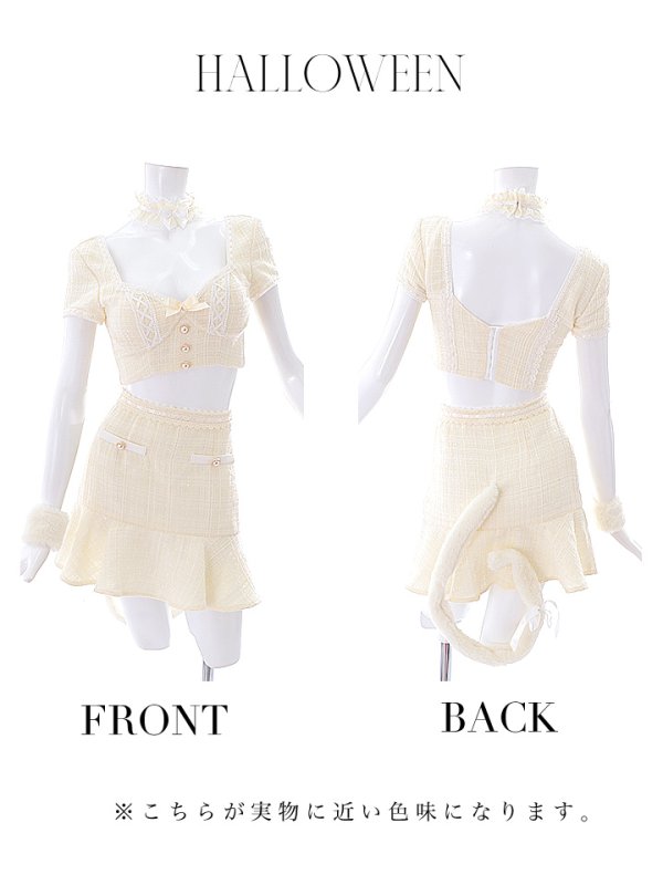画像12: 【SALE!!】【即日発送】【ハロウィン】ツイードキャットセットアップ 【コスプレ6点セット】 【XS-Mサイズ/4カラー】[OF04] (12)