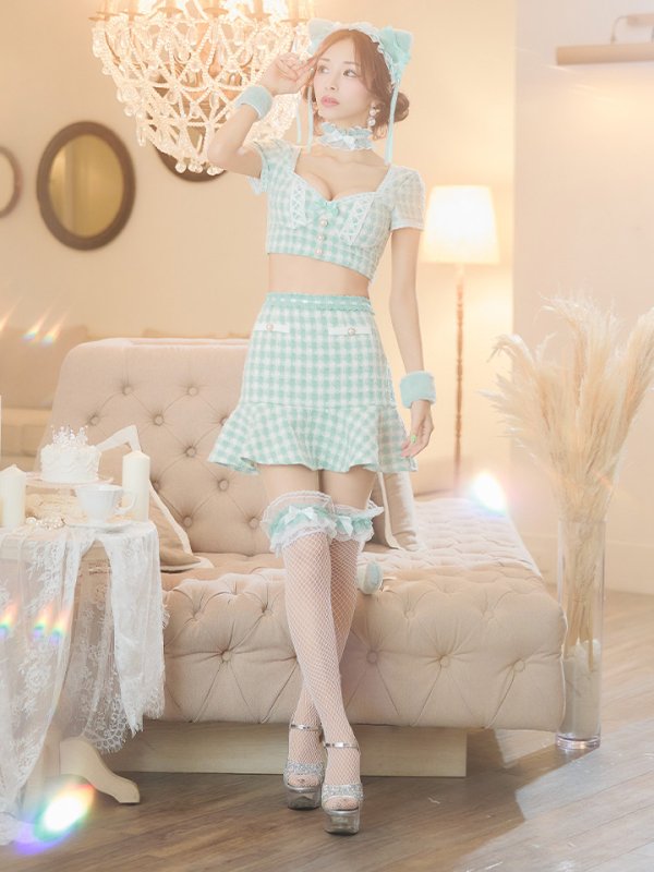 画像10: 【SALE!!】【即日発送】【ハロウィン】ツイードキャットセットアップ 【コスプレ6点セット】 【XS-Mサイズ/4カラー】[OF04] (10)