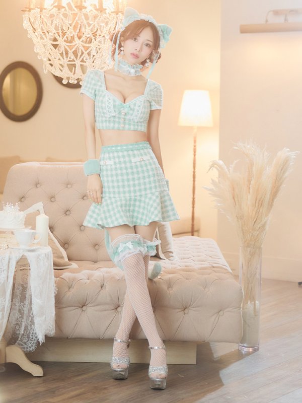 画像11: 【SALE!!】【即日発送】【ハロウィン】ツイードキャットセットアップ 【コスプレ6点セット】 【XS-Mサイズ/4カラー】[OF04] (11)