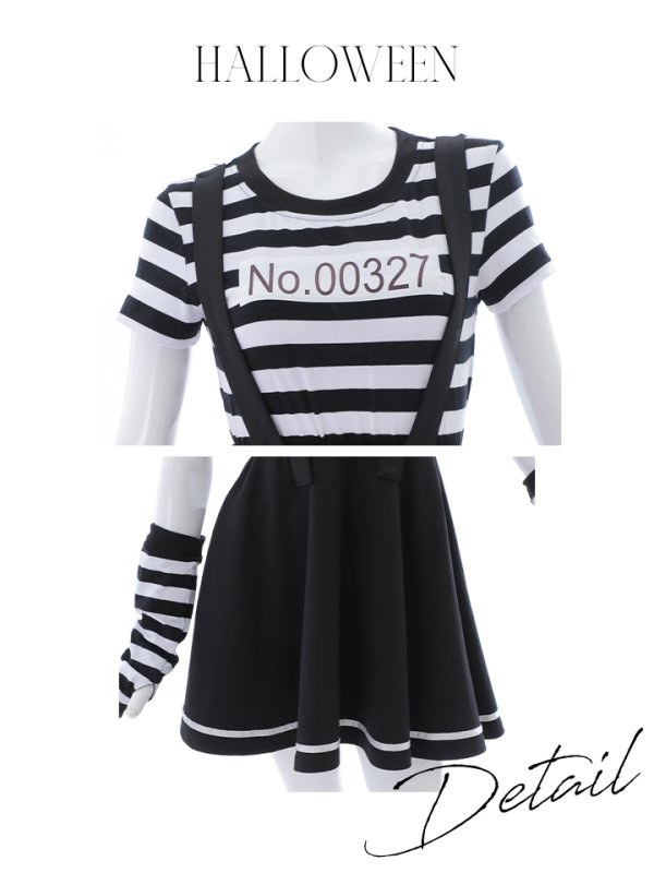 画像19: 【SALE!!】【即日発送】【ハロウィン】 プリズナーガール 【コスプレ3点セット】【S-Mサイズ/1カラー】(HC206-SV)[HC03] (19)