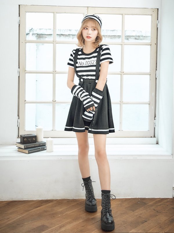 画像2: 【SALE!!】【即日発送】【ハロウィン】 プリズナーガール 【コスプレ3点セット】【S-Mサイズ/1カラー】(HC206-SV)[HC03] (2)