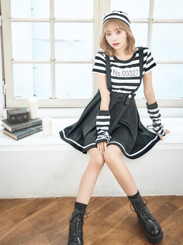 画像6: 【SALE!!】【即日発送】【ハロウィン】 プリズナーガール 【コスプレ3点セット】【S-Mサイズ/1カラー】(HC206-SV)[HC03] (6)