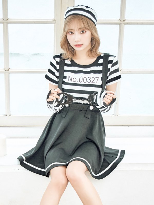 画像7: 【SALE!!】【即日発送】【ハロウィン】 プリズナーガール 【コスプレ3点セット】【S-Mサイズ/1カラー】(HC206-SV)[HC03] (7)