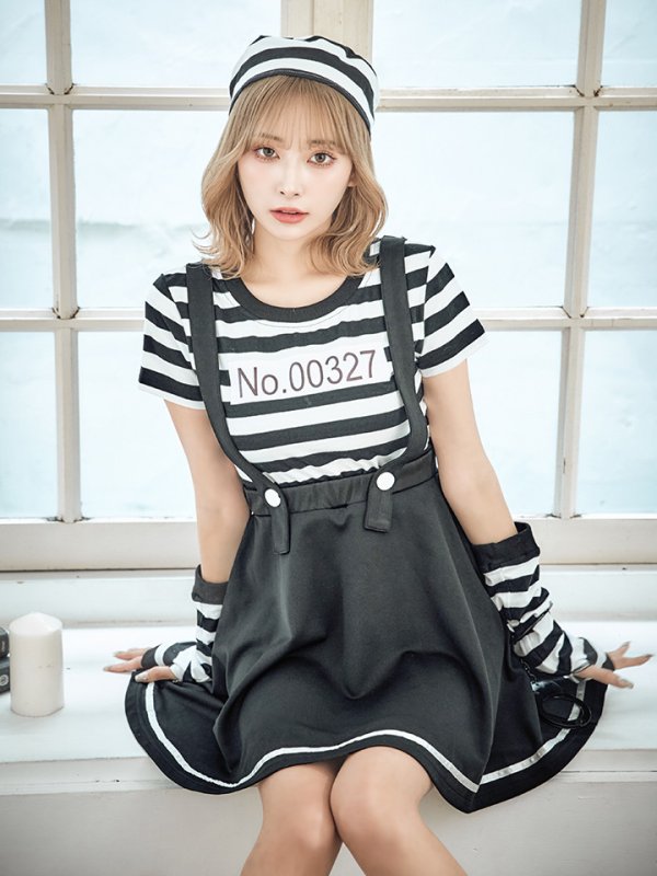 画像10: 【SALE!!】【即日発送】【ハロウィン】 プリズナーガール 【コスプレ3点セット】【S-Mサイズ/1カラー】(HC206-SV)[HC03] (10)