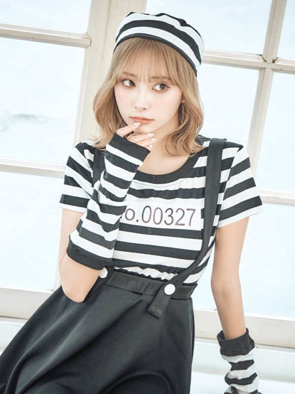 画像12: 【SALE!!】【即日発送】【ハロウィン】 プリズナーガール 【コスプレ3点セット】【S-Mサイズ/1カラー】(HC206-SV)[HC03] (12)