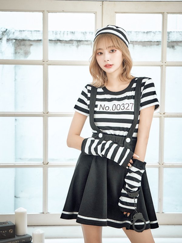 画像13: 【SALE!!】【即日発送】【ハロウィン】 プリズナーガール 【コスプレ3点セット】【S-Mサイズ/1カラー】(HC206-SV)[HC03] (13)