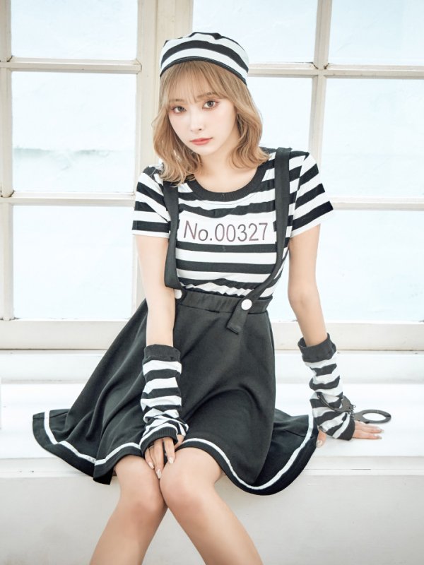 画像14: 【SALE!!】【即日発送】【ハロウィン】 プリズナーガール 【コスプレ3点セット】【S-Mサイズ/1カラー】(HC206-SV)[HC03] (14)