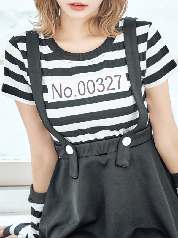 画像16: 【SALE!!】【即日発送】【ハロウィン】 プリズナーガール 【コスプレ3点セット】【S-Mサイズ/1カラー】(HC206-SV)[HC03] (16)