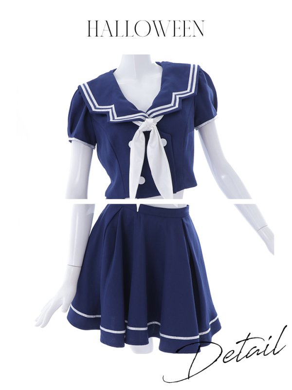 画像5: 【SALE!!】【即日発送】【ハロウィン】水兵セットアップ【コスプレ5点セット】【S-Lサイズ/1カラー】[HC03] (5)