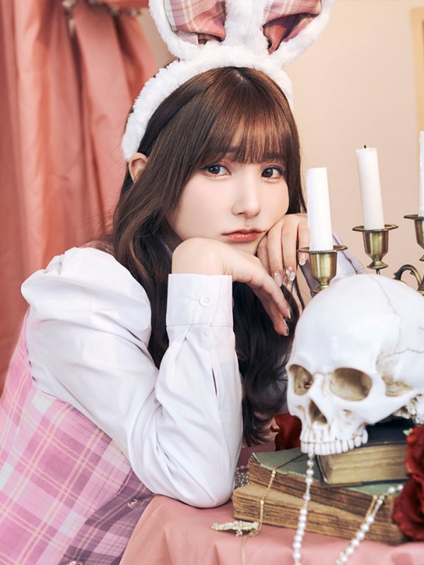 画像4: 【SALE!!】【ハロウィン】チェック制服バニー【コスプレ6点セット】 【S-Lサイズ/1カラー】[OF01] (4)