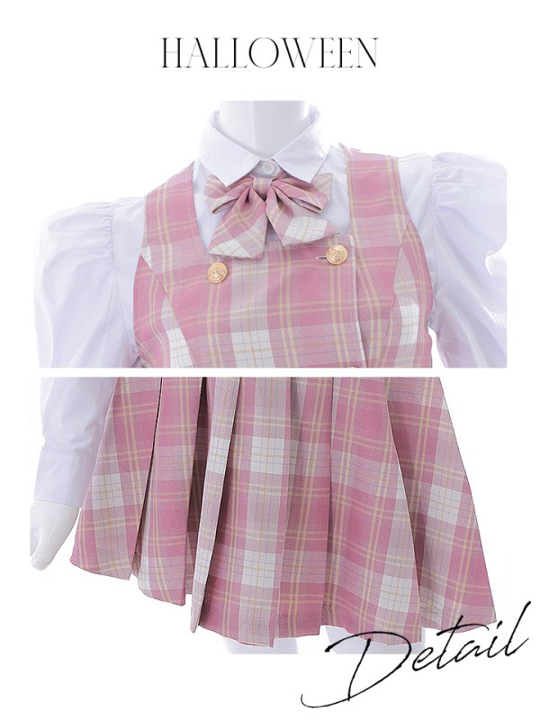 画像44: 【SALE!!】【ハロウィン】チェック制服バニー【コスプレ6点セット】 【S-Lサイズ/1カラー】[OF01] (44)