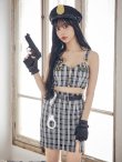 画像17: 【値下げ！】【即日発送】【ハロウィン】ツイードポリスセットアップ 【コスプレ5点セット】【XS-Mサイズ】(HC206-SV)[YMT-Bg] (17)