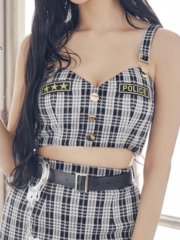 画像19: 【SALE!!】【即日発送】【ハロウィン】ツイードポリスセットアップ 【コスプレ5点セット】【XS-Mサイズ】(HC206-SV)[OF04-Bg] (19)