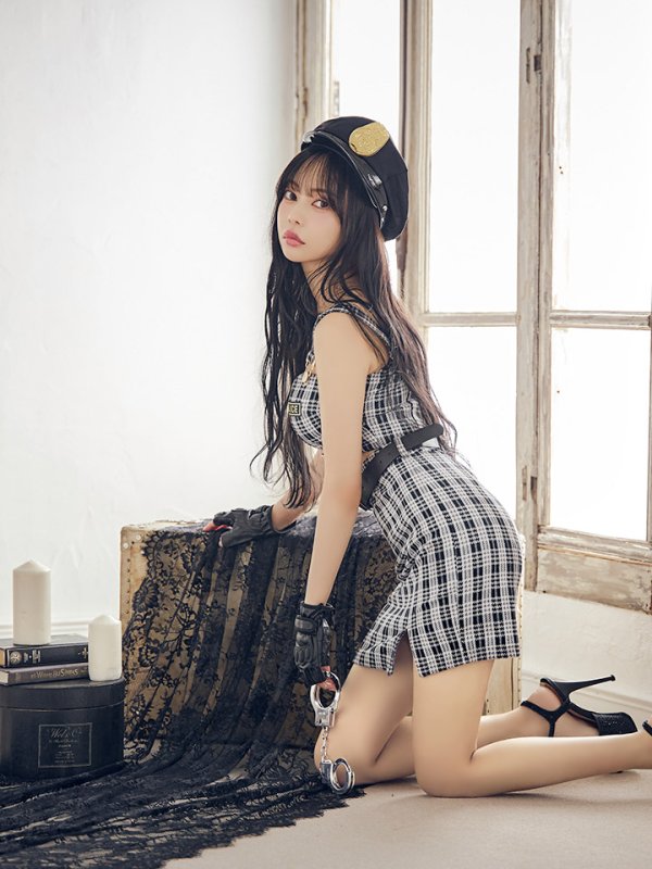 画像7: 【SALE!!】【即日発送】【ハロウィン】ツイードポリスセットアップ 【コスプレ5点セット】【XS-Mサイズ】(HC206-SV)[OF04-Bg] (7)