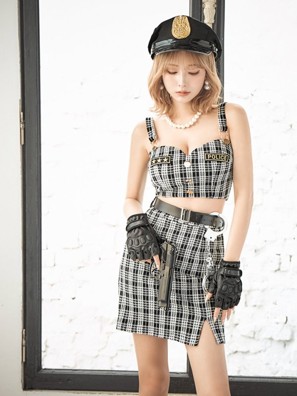画像17: 【SALE!!】【即日発送】【ハロウィン】ツイードポリスセットアップ 【コスプレ5点セット】【XS-Mサイズ】(HC206-SV)[HC03-Bg] (17)