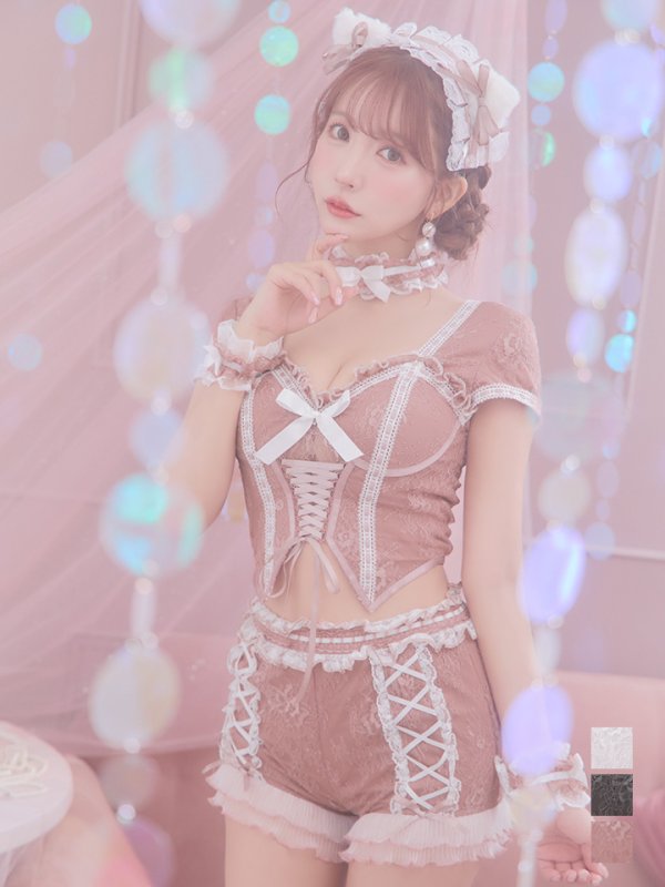 画像18: 【即日発送】【ハロウィン】コルセットレースキャット 【コスプレ6点セット】 【XS-Mサイズ/3カラー】[YMT] (18)