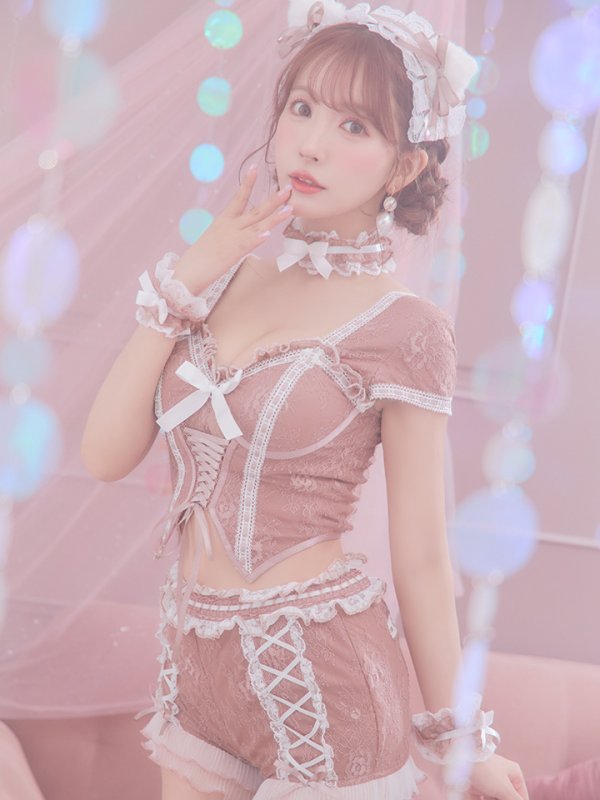 画像32: 【即日発送】【ハロウィン】コルセットレースキャット 【コスプレ6点セット】 【XS-Mサイズ/3カラー】[YMT] (32)