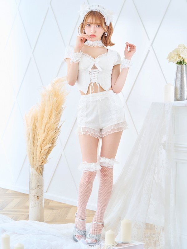 画像5: 【即日発送】【ハロウィン】コルセットレースキャット 【コスプレ6点セット】 【XS-Mサイズ/3カラー】[YMT] (5)