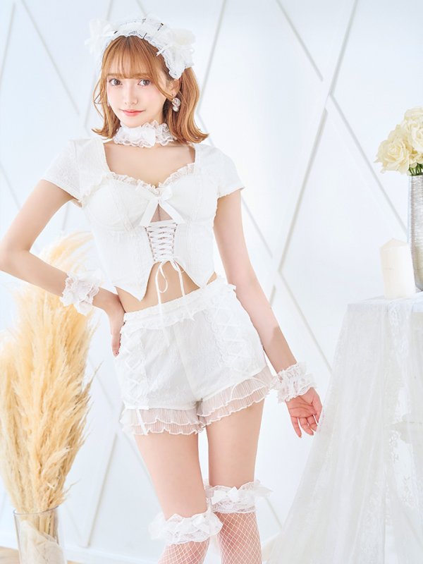 画像10: 【即日発送】【ハロウィン】コルセットレースキャット 【コスプレ6点セット】 【XS-Mサイズ/3カラー】[YMT] (10)
