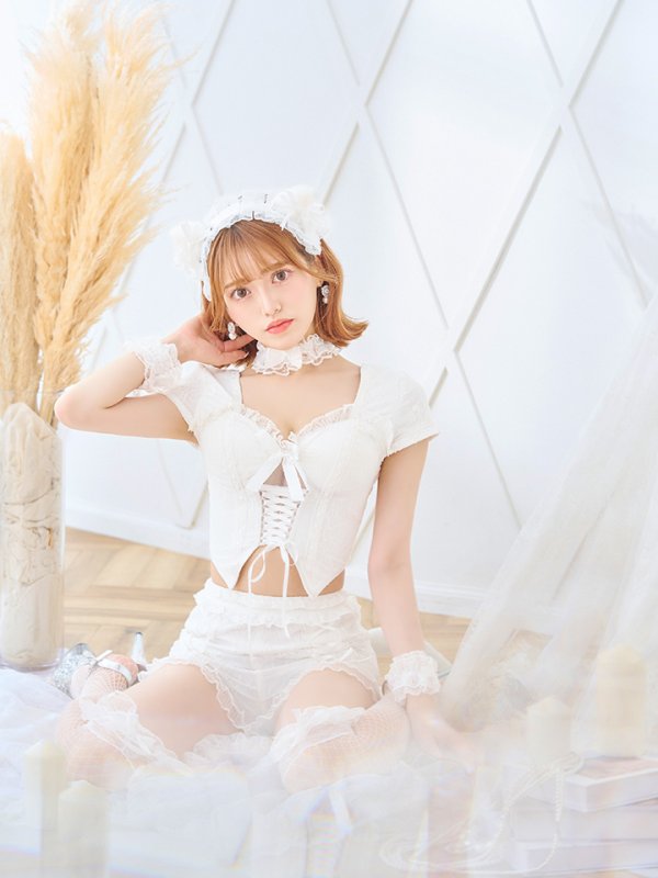 画像13: 【即日発送】【ハロウィン】コルセットレースキャット 【コスプレ6点セット】 【XS-Mサイズ/3カラー】[YMT] (13)