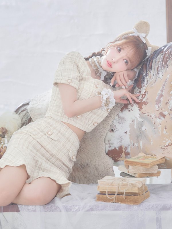 画像10: 【SALE!!】【即日発送】【ハロウィン】ツイードくまセットアップ/ベア 【コスプレ6点セット】 【XS-Mサイズ/1カラー】[HC03] (10)