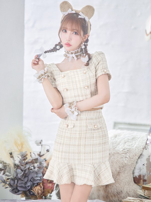 画像11: 【SALE!!】【即日発送】【ハロウィン】ツイードくまセットアップ/ベア 【コスプレ6点セット】 【XS-Mサイズ/1カラー】[HC03] (11)