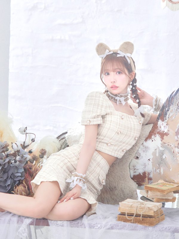 画像14: 【SALE!!】【即日発送】【ハロウィン】ツイードくまセットアップ/ベア 【コスプレ6点セット】 【XS-Mサイズ/1カラー】[HC03] (14)