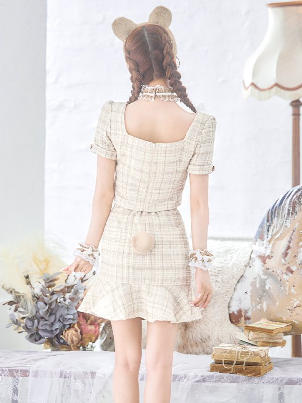 画像31: 【SALE!!】【即日発送】【ハロウィン】ツイードくまセットアップ/ベア 【コスプレ6点セット】 【XS-Mサイズ/1カラー】[HC03] (31)