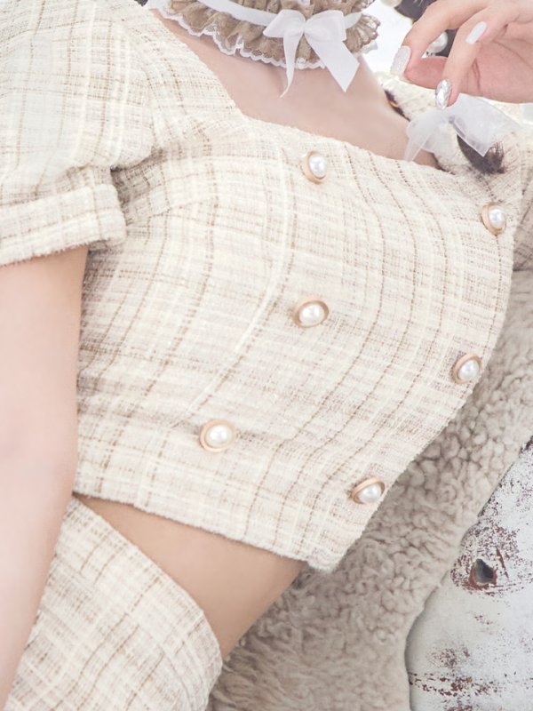 画像29: 【SALE!!】【即日発送】【ハロウィン】ツイードくまセットアップ/ベア 【コスプレ6点セット】 【XS-Mサイズ/1カラー】[HC03] (29)