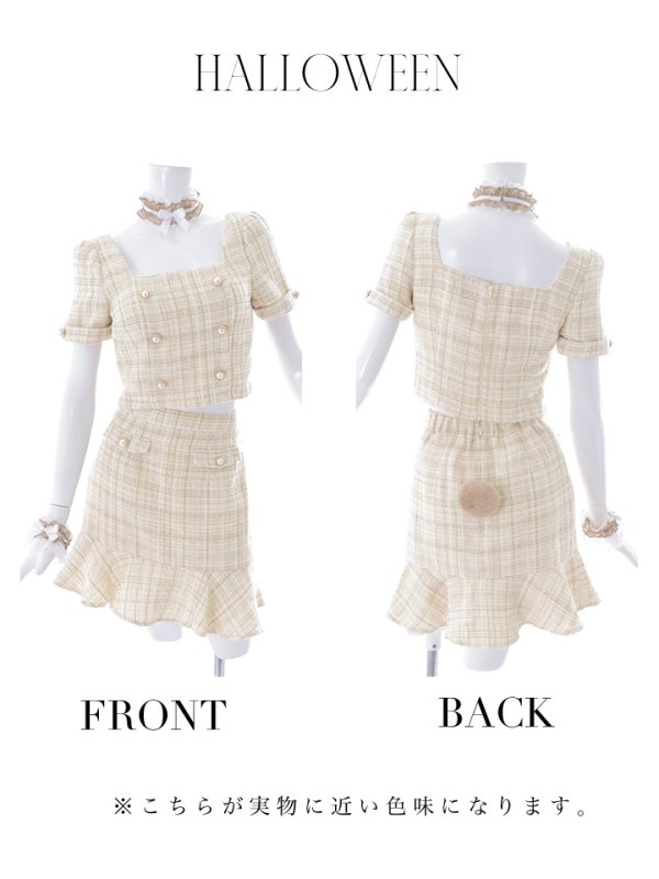 画像18: 【SALE!!】【即日発送】【ハロウィン】ツイードくまセットアップ/ベア 【コスプレ6点セット】 【XS-Mサイズ/1カラー】[OF04] (18)