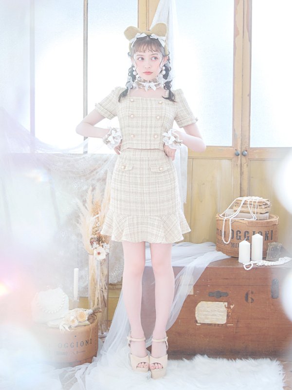 画像5: 【SALE!!】【即日発送】【ハロウィン】ツイードくまセットアップ/ベア 【コスプレ6点セット】 【XS-Mサイズ/1カラー】[OF04] (5)