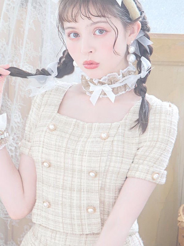 画像16: 【SALE!!】【即日発送】【ハロウィン】ツイードくまセットアップ/ベア 【コスプレ6点セット】 【XS-Mサイズ/1カラー】[OF04] (16)