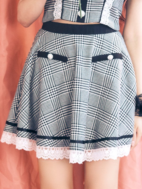 画像5: 【SALE!!】【即日発送】【ハロウィン】【LARME/ラルム掲載】 グレンチェックセットアップバニー 【コスプレ6点セット】【XS-Mサイズ/1カラー】[OF01] (5)