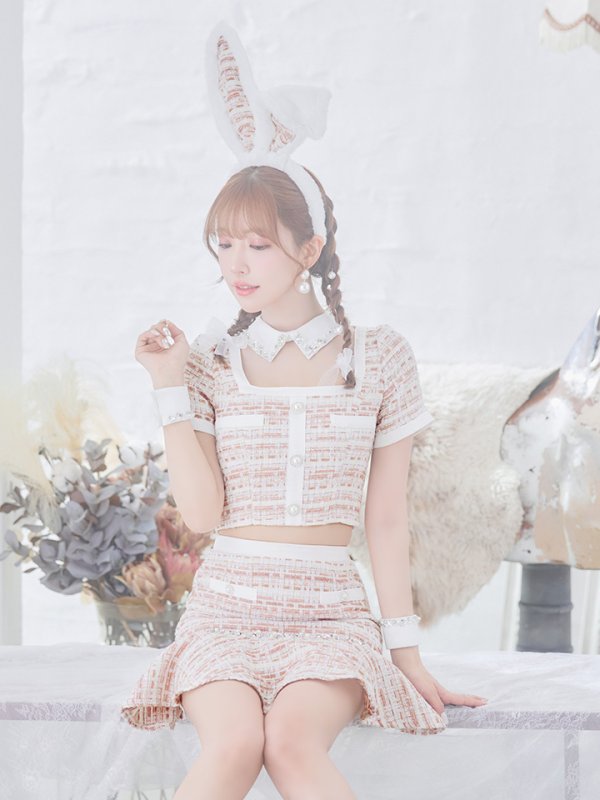 画像9: 【SALE!!】【即日発送】【ハロウィン】 ツイードセットアップバニー【コスプレ6点セット】【XS-Mサイズ/1カラー】[HC03] (9)