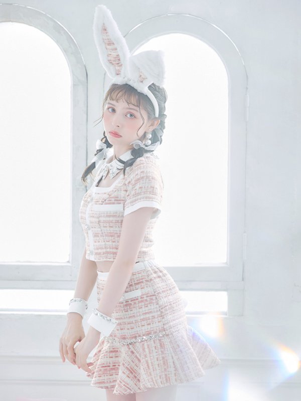 画像6: 【SALE!!】【即日発送】【ハロウィン】 ツイードセットアップバニー【コスプレ6点セット】【XS-Mサイズ/1カラー】[HC03] (6)