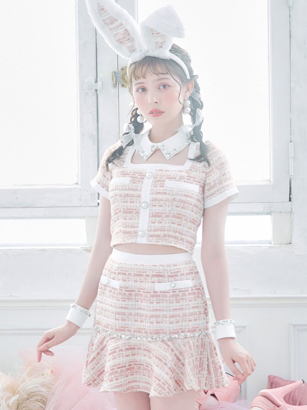 画像19: 【SALE!!】【即日発送】【ハロウィン】 ツイードセットアップバニー【コスプレ6点セット】【XS-Mサイズ/1カラー】[HC03] (19)