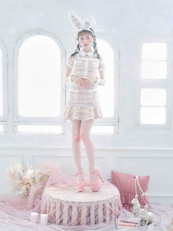 画像23: 【SALE!!】【即日発送】【ハロウィン】 ツイードセットアップバニー【コスプレ6点セット】【XS-Mサイズ/1カラー】[HC03] (23)