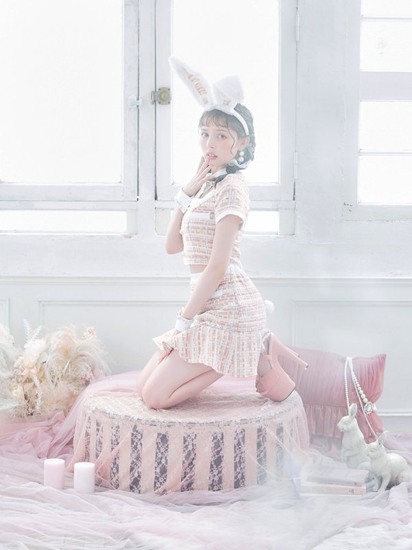 画像25: 【SALE!!】【即日発送】【ハロウィン】 ツイードセットアップバニー【コスプレ6点セット】【XS-Mサイズ/1カラー】[HC03] (25)