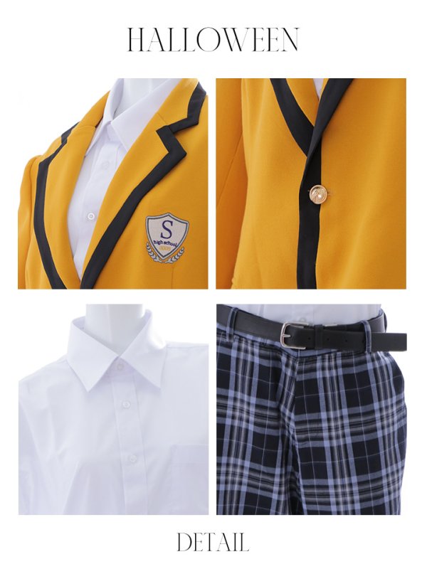 画像18: 【SALE!!】【ハロウィン】男子高校生制服【コスプレ5点セット】【M-XLサイズ/1カラー】[OF01] (18)