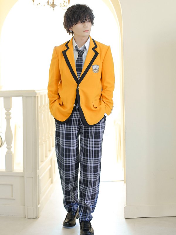 画像2: 【SALE!!】【ハロウィン】男子高校生制服【コスプレ5点セット】【M-XLサイズ/1カラー】[OF01] (2)