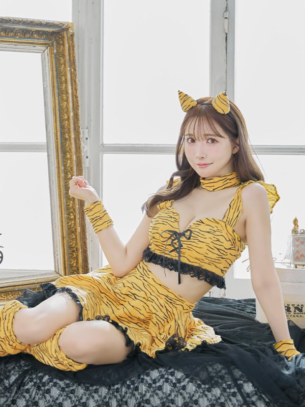 画像12: 【即日発送】【ハロウィン】セットアップフレアスカート鬼コスプレ【コスプレ6点セット】【S-Mサイズ/1カラー】[OF01] (12)