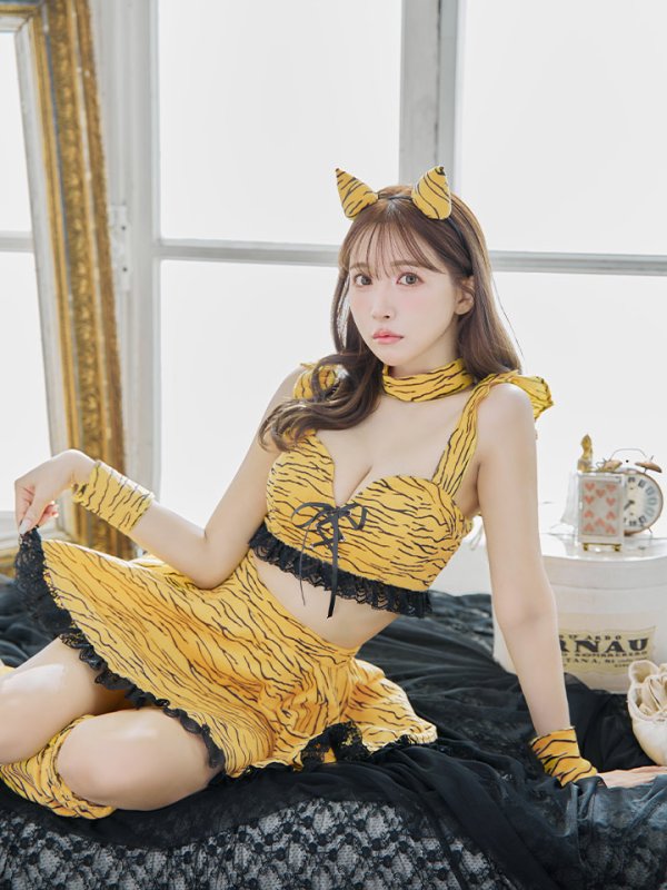 画像13: 【即日発送】【ハロウィン】セットアップフレアスカート鬼コスプレ【コスプレ6点セット】【S-Mサイズ/1カラー】[OF01] (13)