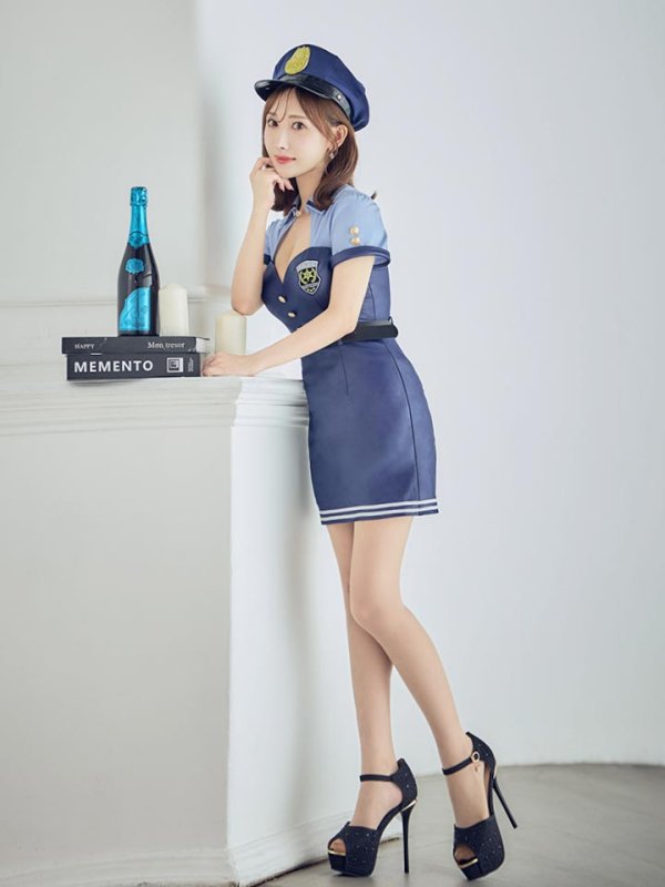 画像8: 【SALE!!】【即日発送！】【ハロウィン】 ポリスワンピース 【コスプレ3点セット】 【S-XLサイズ/1カラー】[OF04-Bnvg] (8)