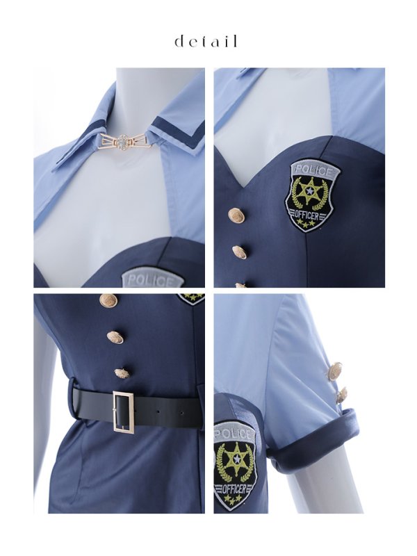 画像22: 【SALE!!】【即日発送！】【ハロウィン】 ポリスワンピース 【コスプレ3点セット】 【S-XLサイズ/1カラー】[OF04-Bnvg] (22)