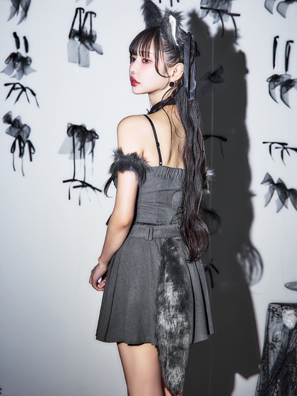 画像11: 【ハロウィン】レースアップオオカミセットアップ 【コスプレ8点セット】[OF04] (11)