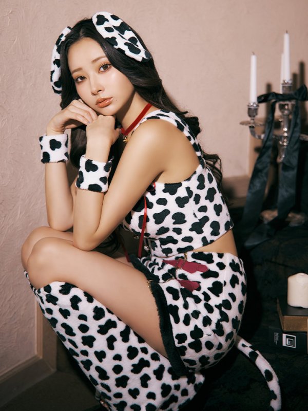 画像2: 【即日発送！】【ハロウィン】 ダルメシアンセットアップ【コスプレ6点セット】【XS-Mサイズ/1カラー】[OF01] (2)