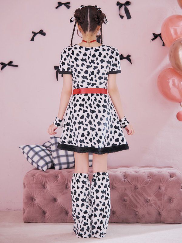 画像18: 【即日発送！】【ハロウィン】ダルメシアンミニフレアワンピース 【コスプレ5点セット】 【S-XLサイズ/1カラー】[HC03] (18)