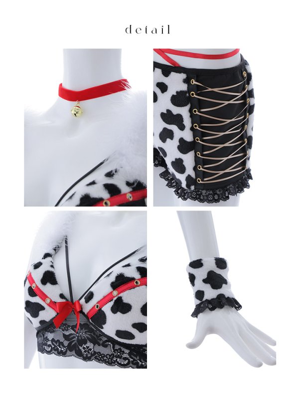 画像18: 【即日発送！】【ハロウィン】【sugar nine×マリームーンコラボ】ダルメシアンショートパンツセットアップ 【コスプレ6点セット】 【XS-Mサイズ/1カラー】[HC03] (18)