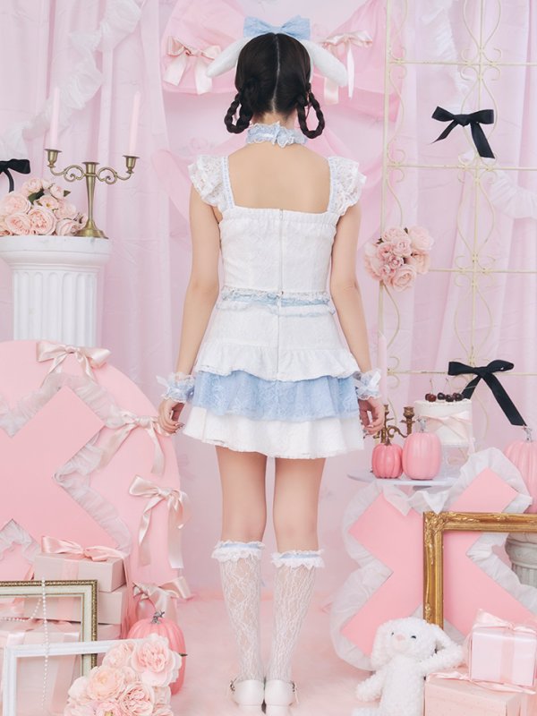 画像11: 【SALE!!】【即日発送！】【ハロウィン】ホワイトパピーセットアップ 【コスプレ6点セット】[OF04] (11)